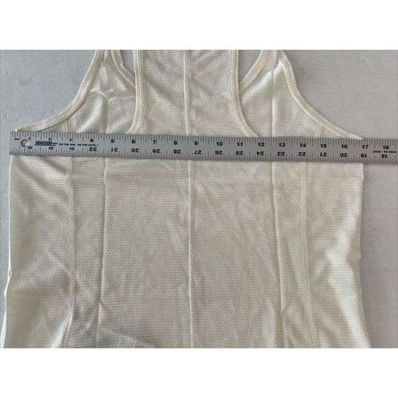 Allbirds Natural Run Tank Women Sz S Ivory White Pullover Wool Blend Sheer - Picture 4 of 5